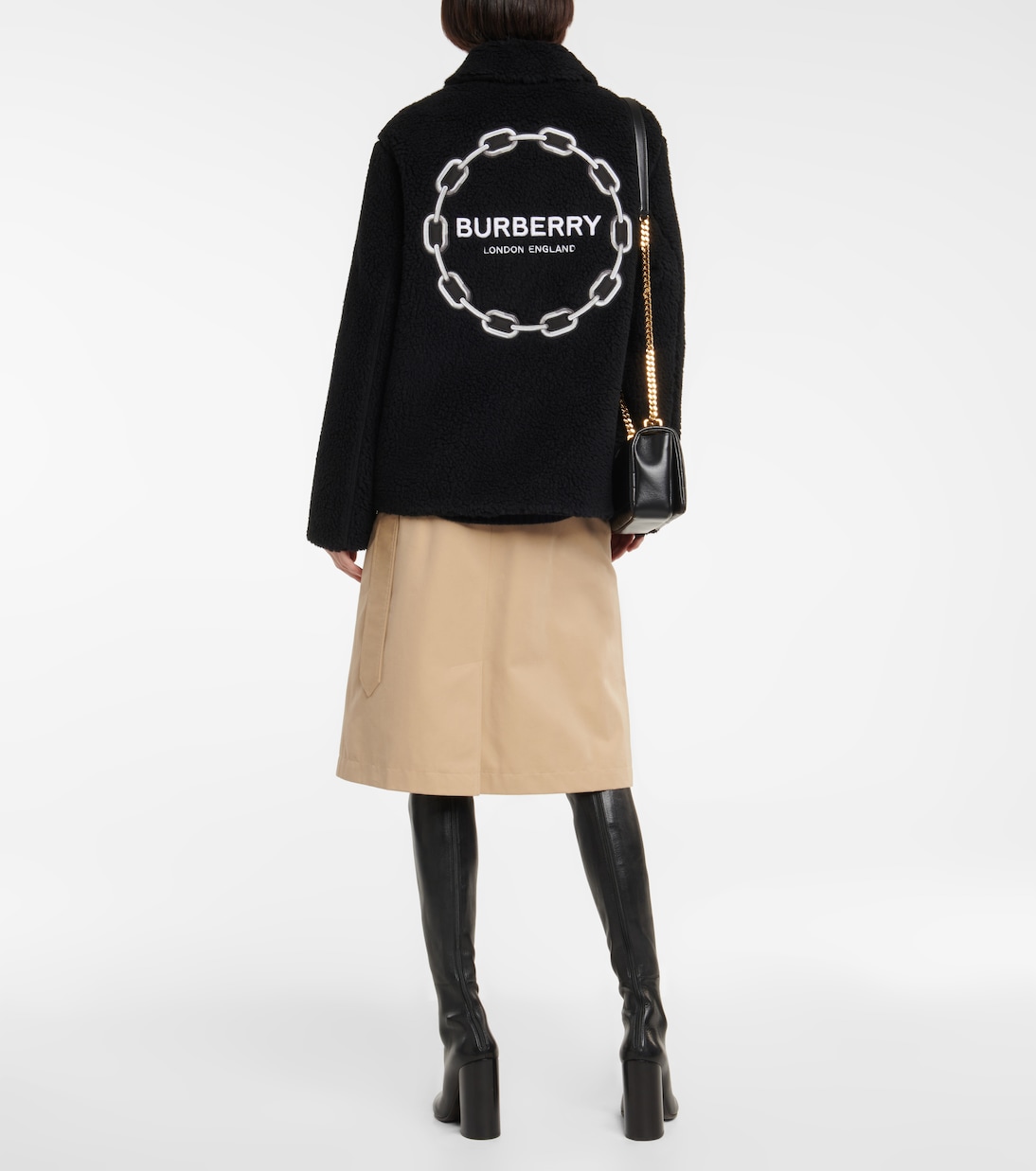 Embroidered wool-blend fleece jacket | Burberry