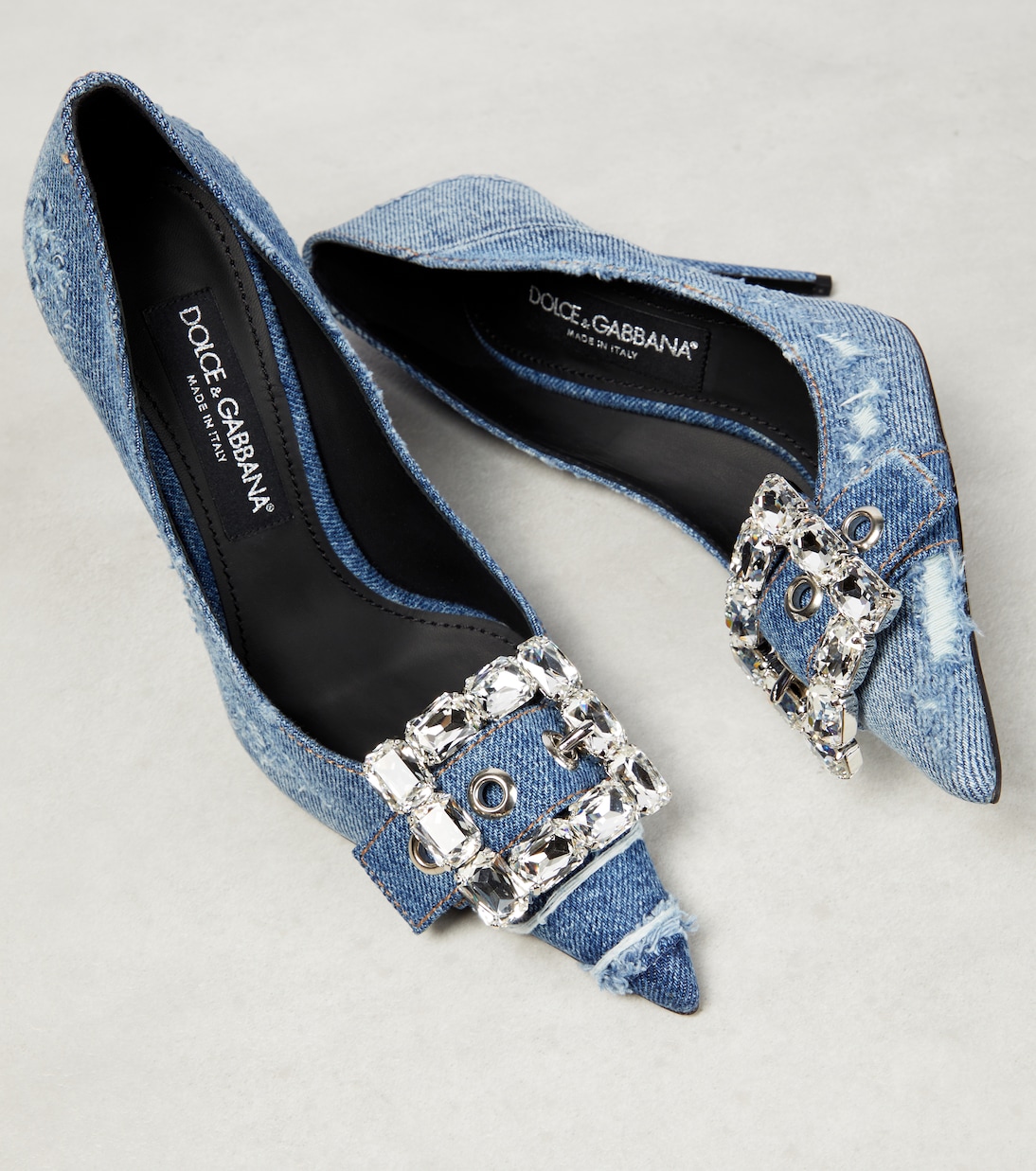 Escarpins en jean à ornements | Dolce&Gabbana