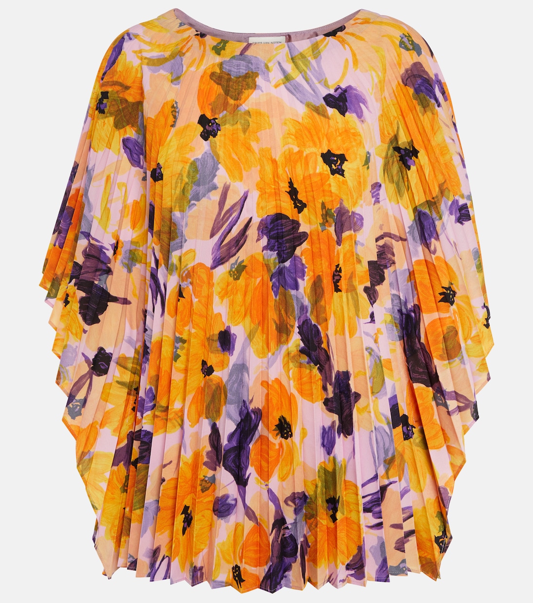 Floral pleated top | Dries Van Noten