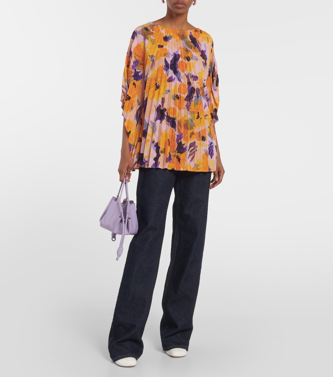 Floral pleated top | Dries Van Noten