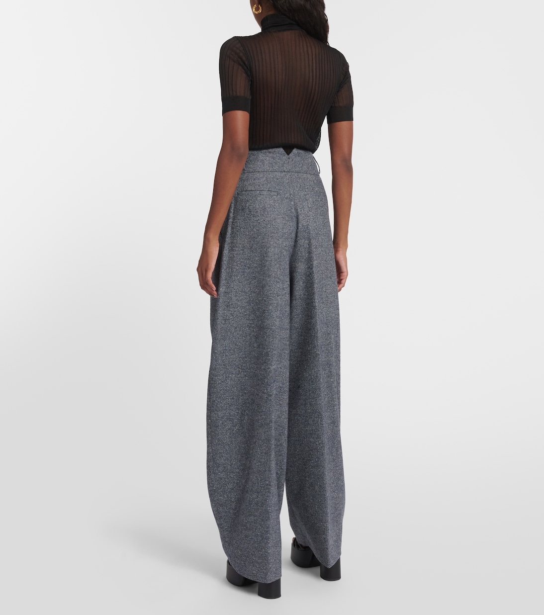 Tyr high-rise wool-blend wide-leg pants | Altuzarra