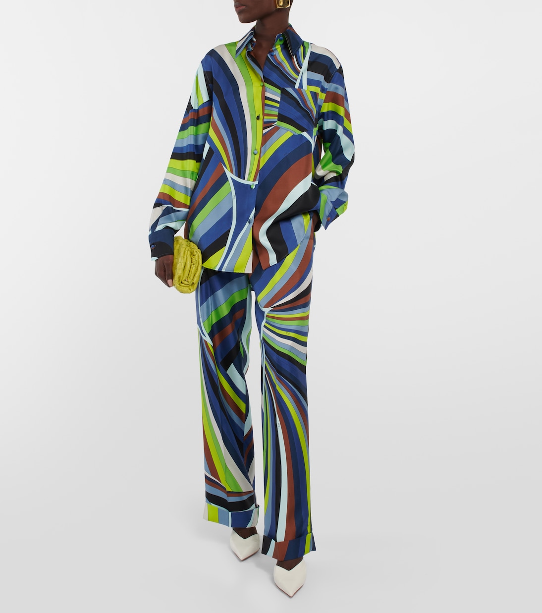 Pantaloni regular Iride in seta | Pucci