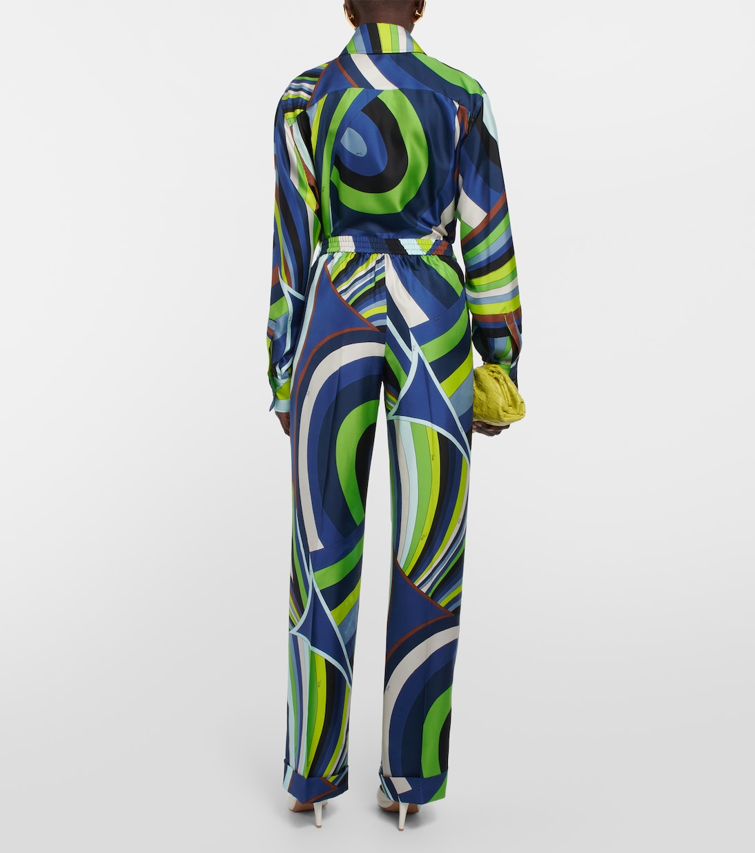 Pantaloni regular Iride in seta | Pucci