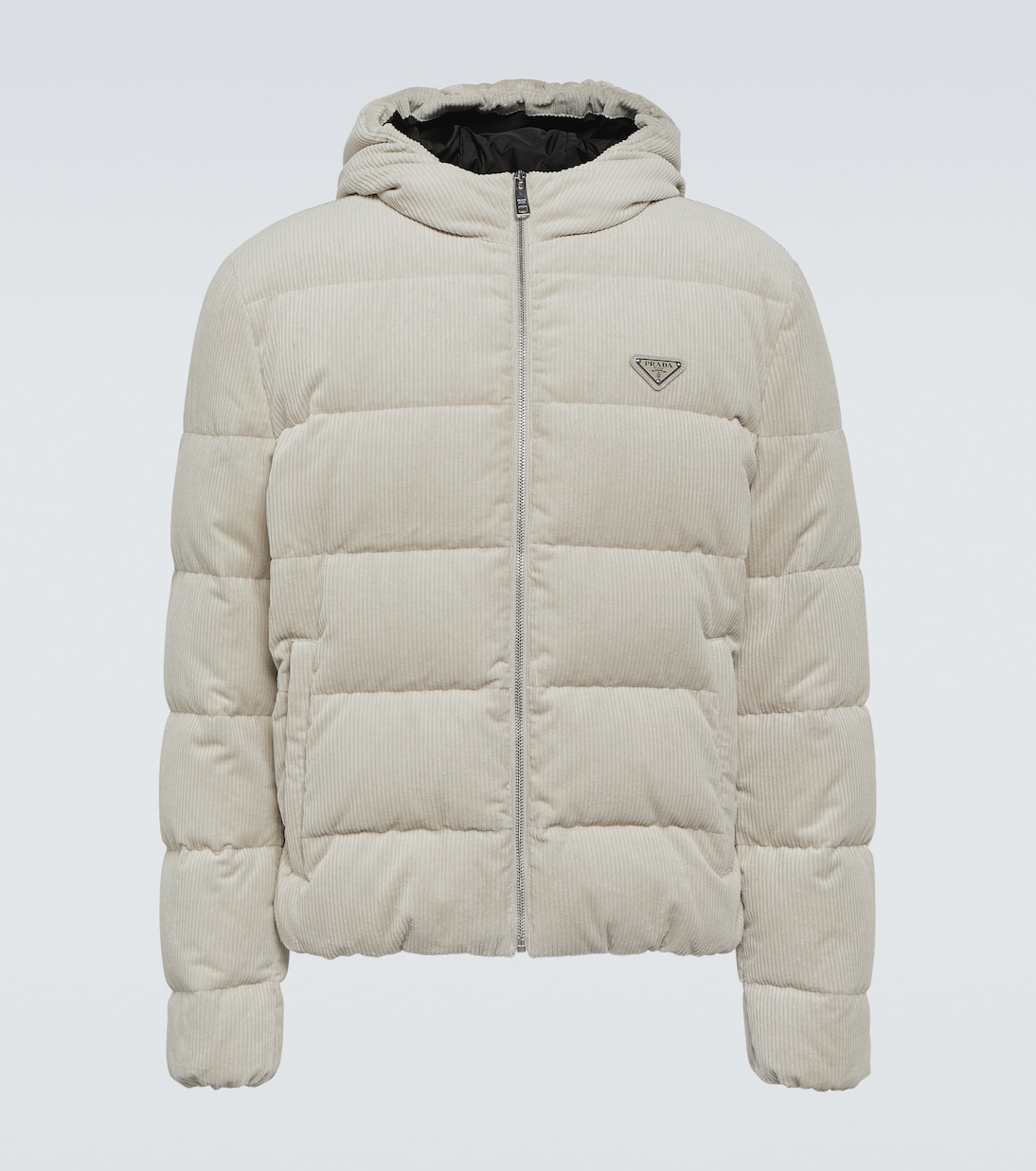 Cropped-Daunenjacke aus Cord | Prada