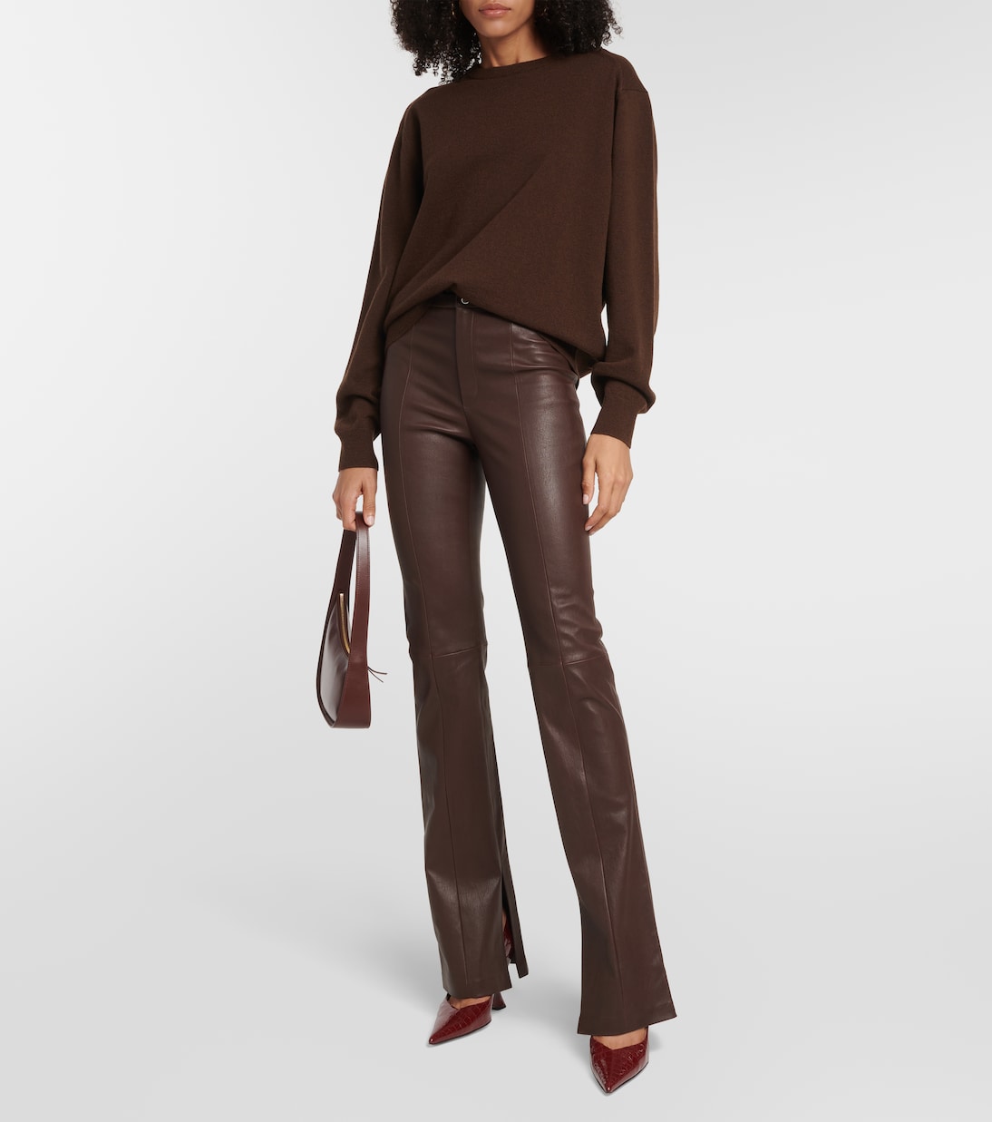 Pantaloni Kam in pelle a vita alta | Stouls