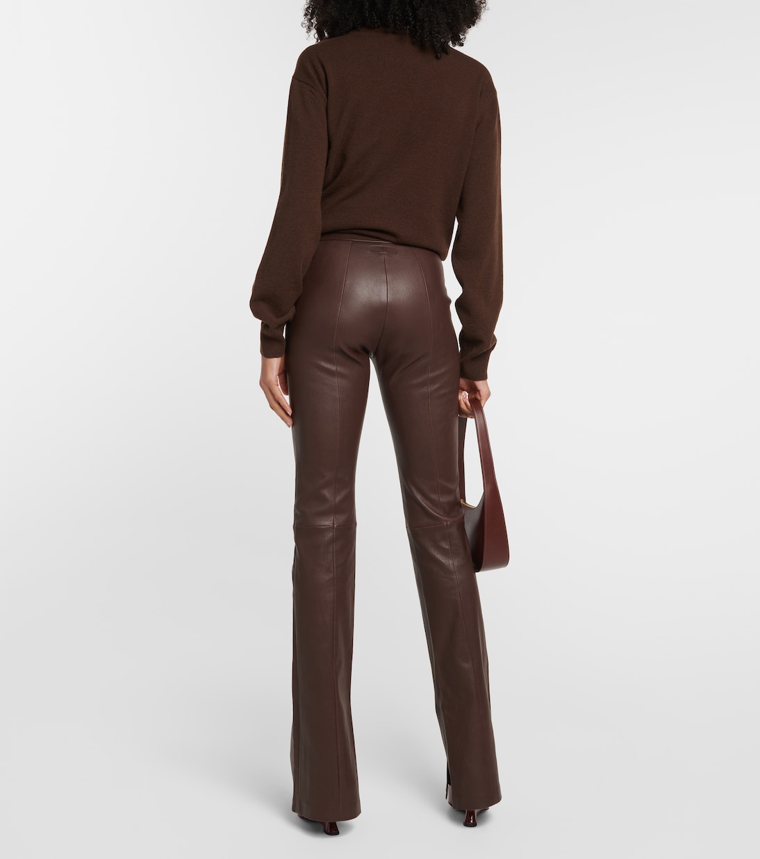 Pantaloni Kam in pelle a vita alta | Stouls