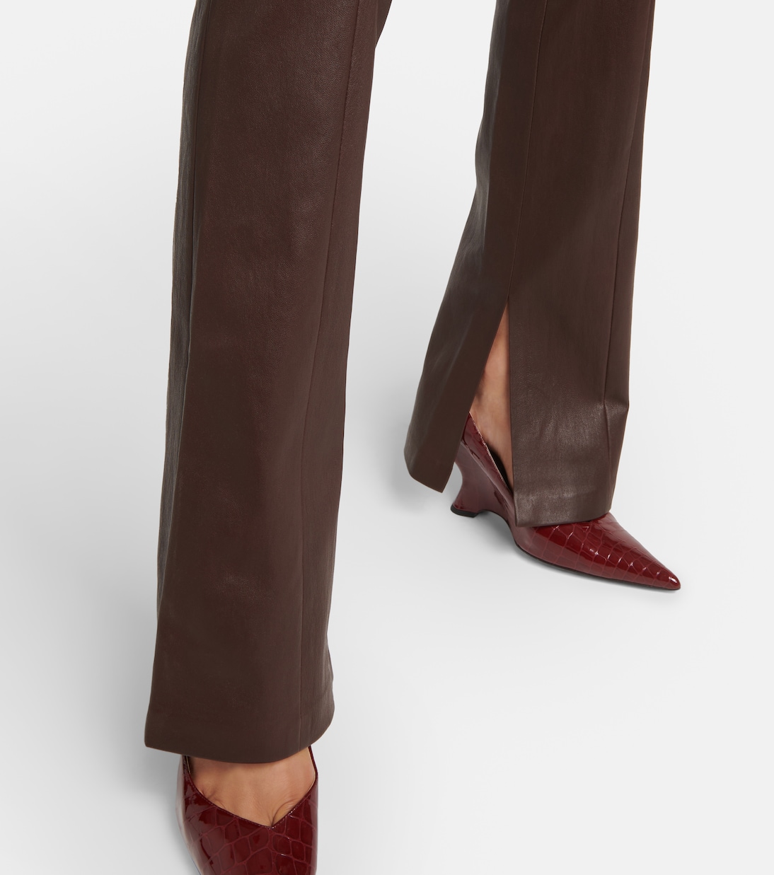 Pantaloni Kam in pelle a vita alta | Stouls