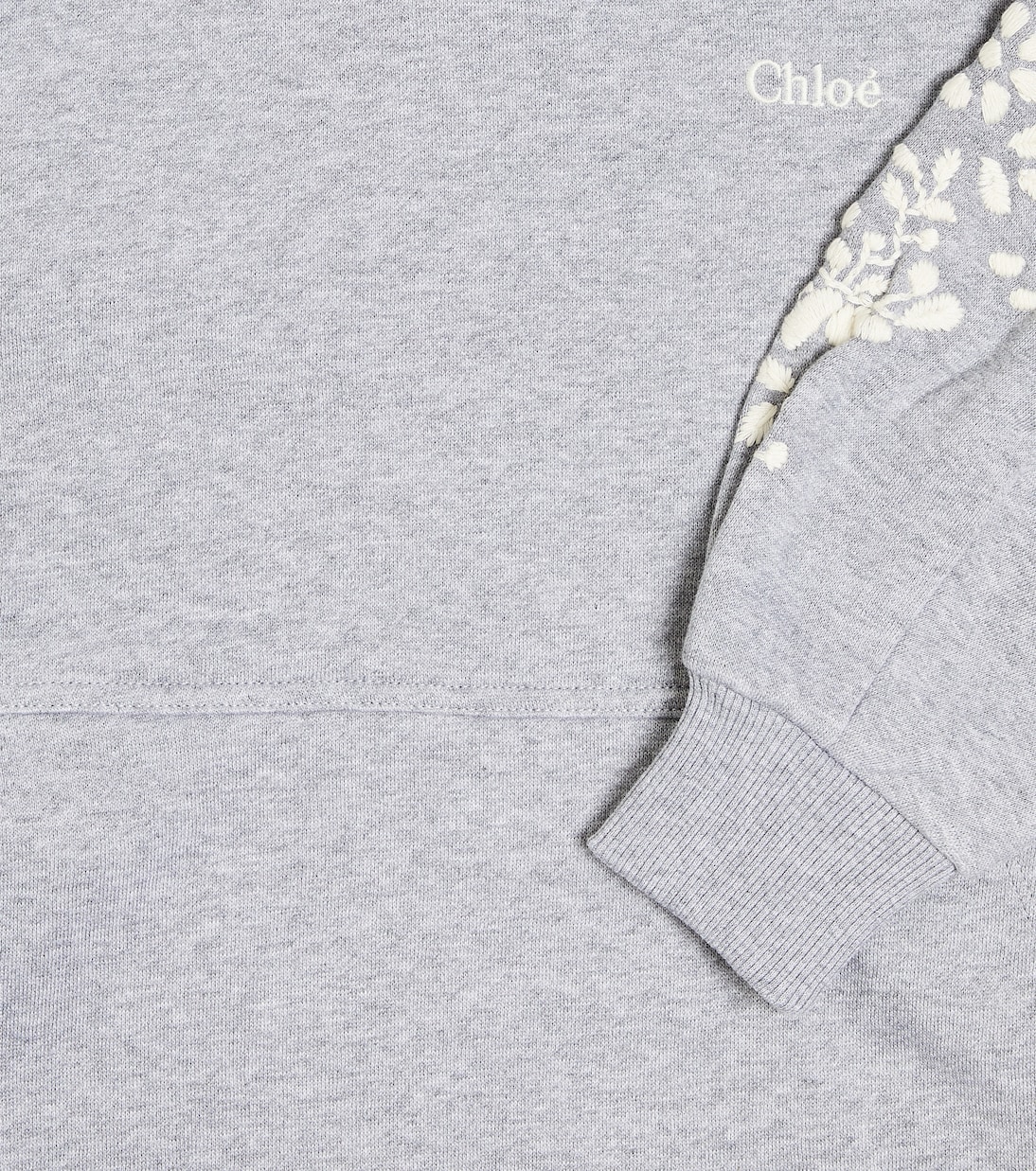 Robe sweat-shirt à capuche en coton | Chloé Kids
