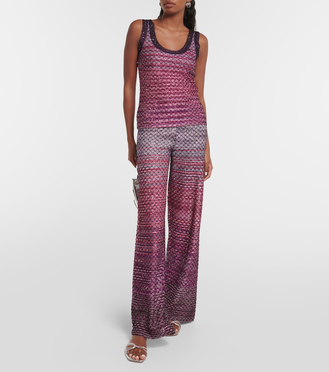 Verziertes Top aus Häkelstrick | Missoni
