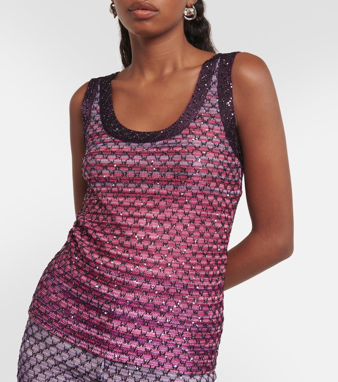 Verziertes Top aus Häkelstrick | Missoni