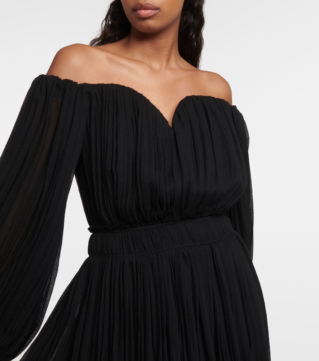 Vestido midi de lana virgen  | Chloé