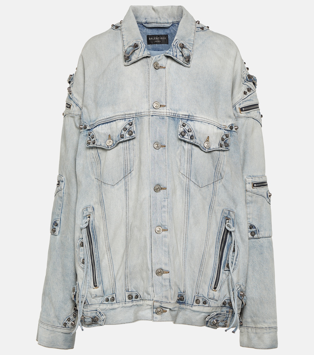 Chaqueta Denim Oversize Balenciaga Cagole para Jóvenes Modernos