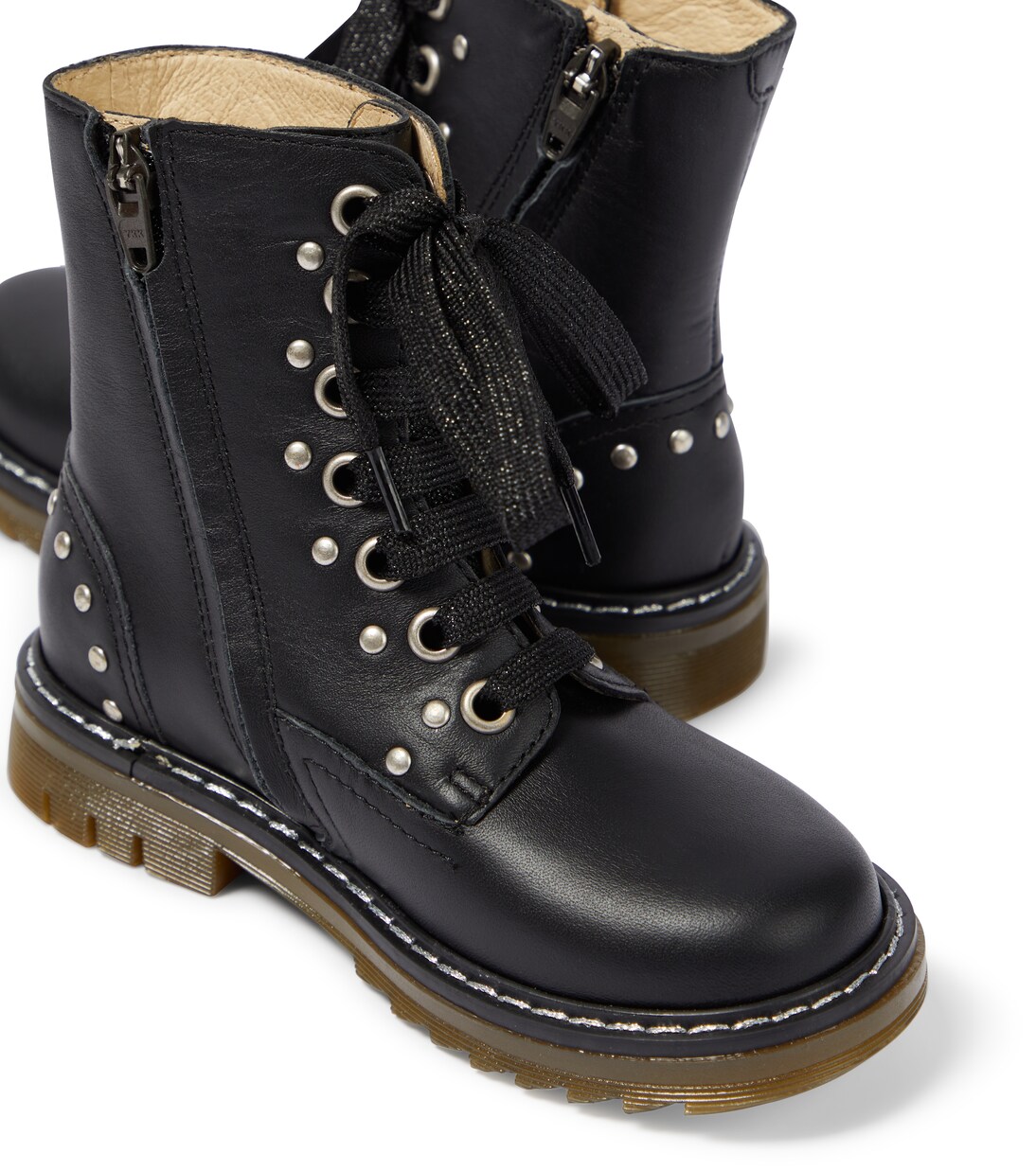 Sid Hi Stud leather ankle boots | Pom d'Api
