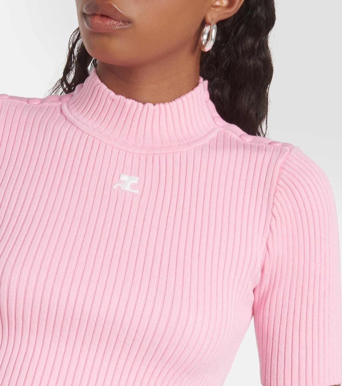 Jersey cropped acanalado | Courrèges