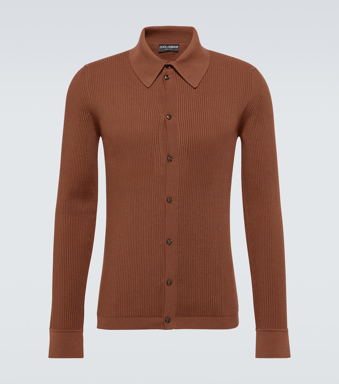Pull polo en laine mélangée | Dolce&Gabbana