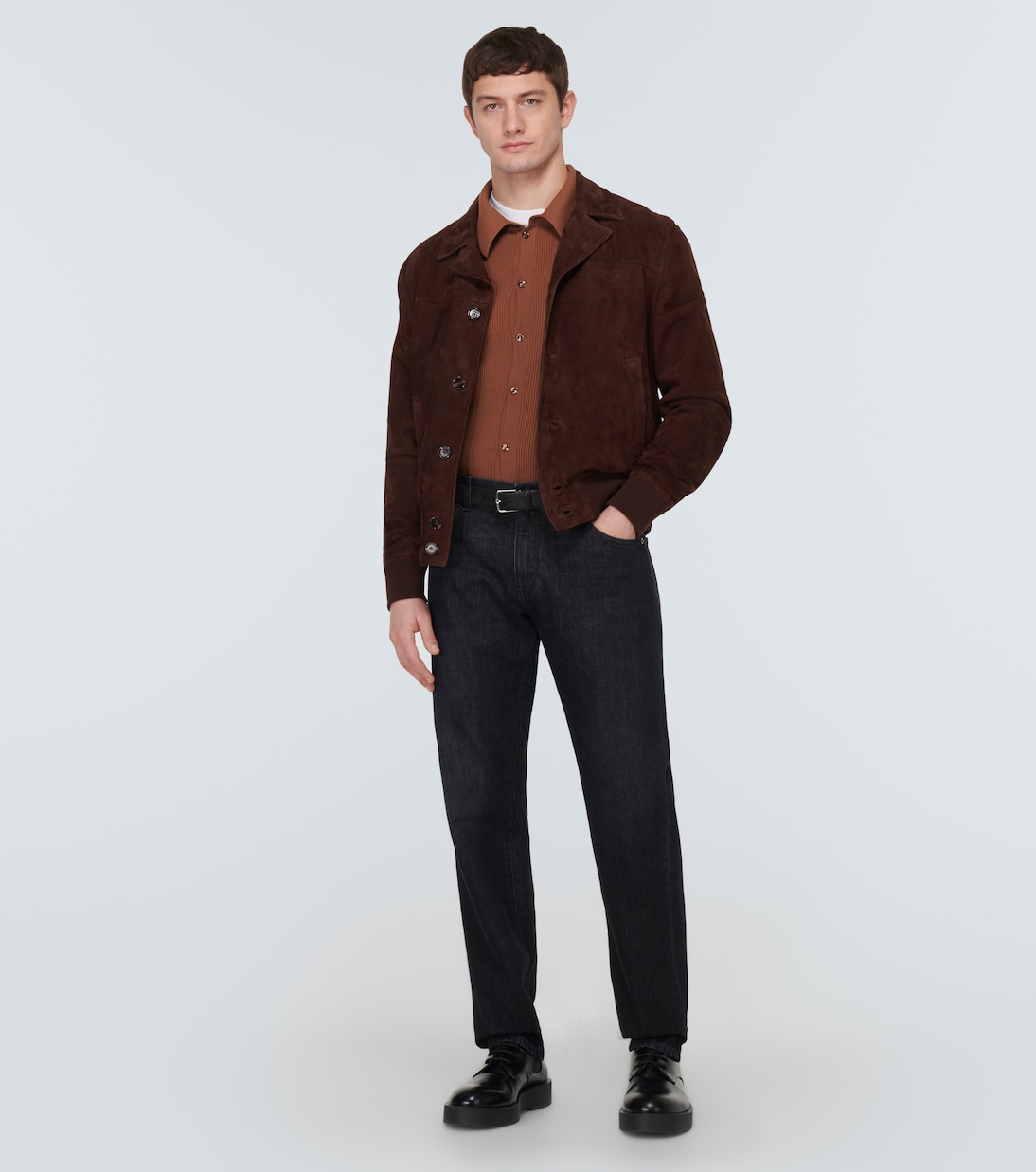 Pull polo en laine mélangée | Dolce&Gabbana