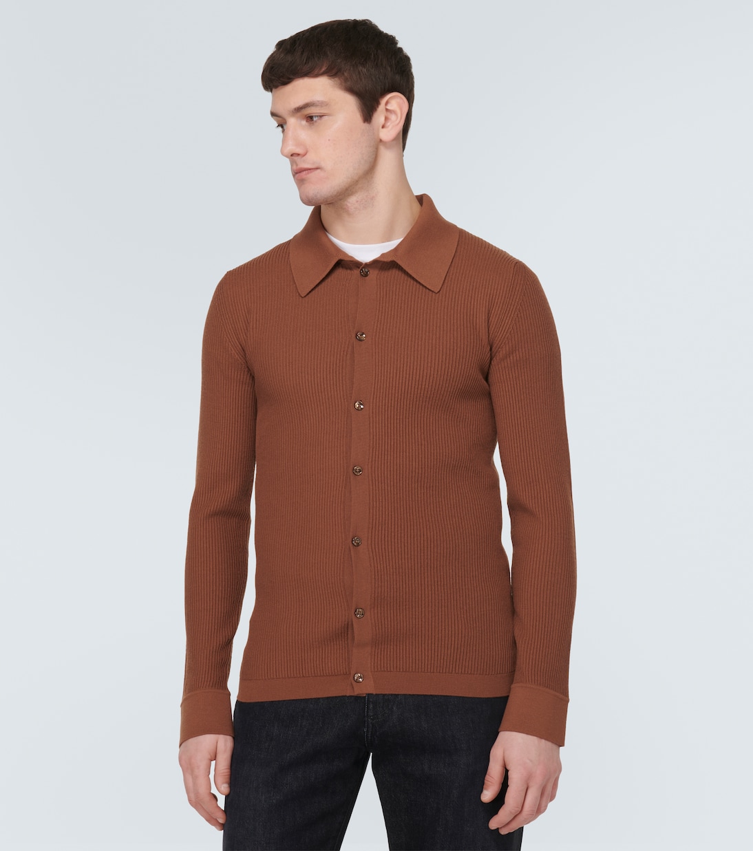 Pull polo en laine mélangée | Dolce&Gabbana
