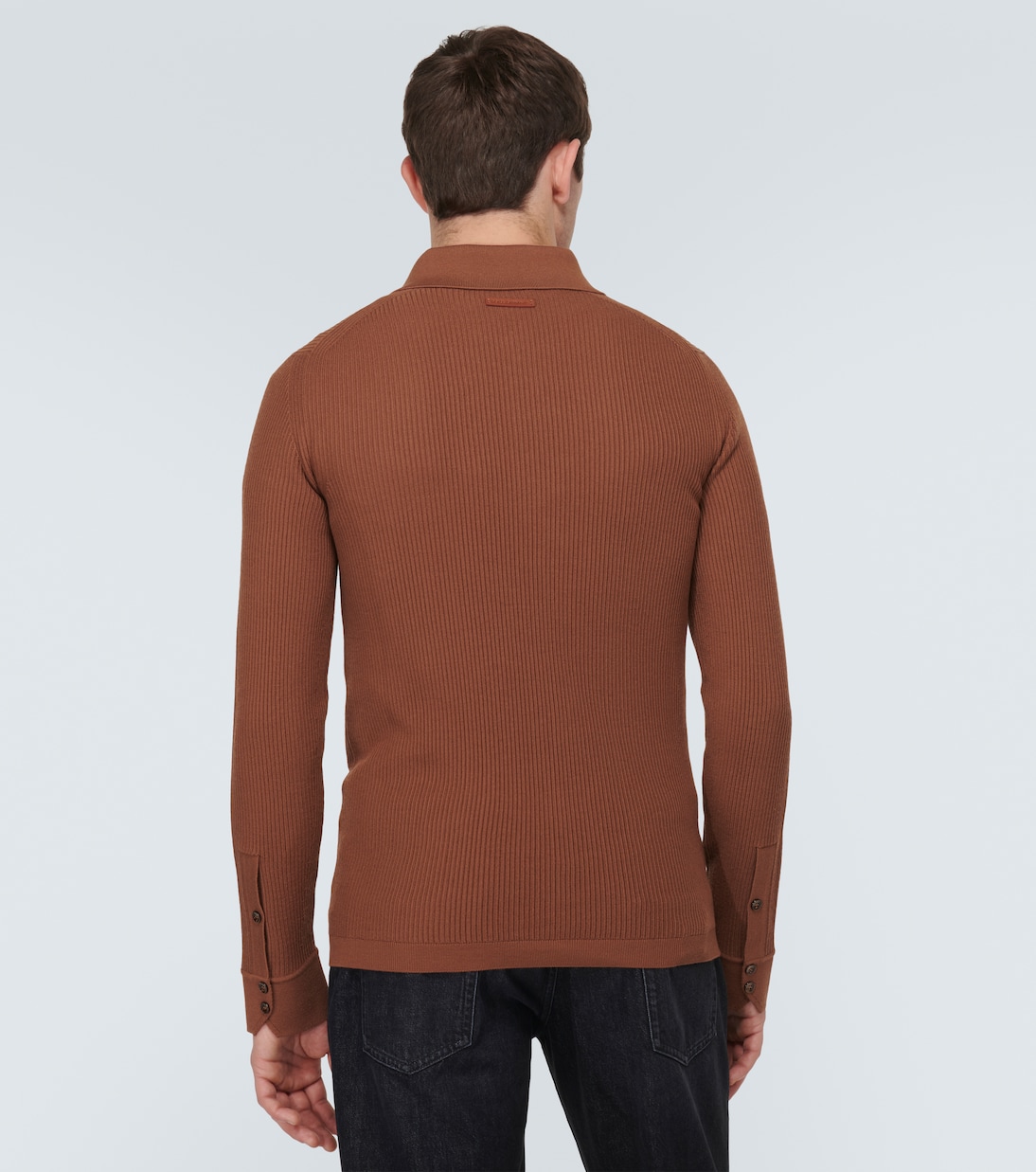 Pull polo en laine mélangée | Dolce&Gabbana