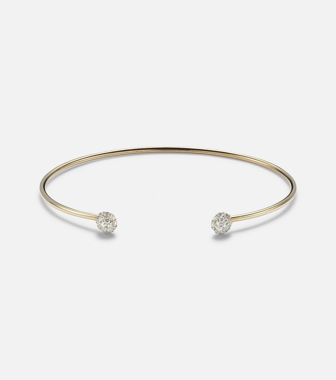 Bracciale elegante con sfere specchiate e diamanti in oro 10kt per un look giovane e raffinato