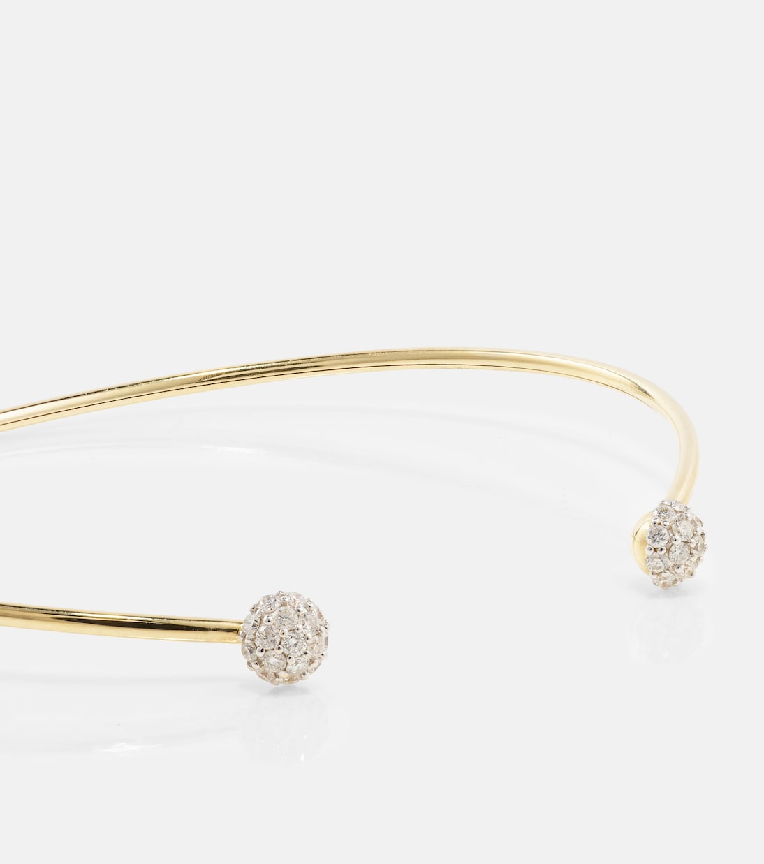 Bracciale elegante con sfere specchiate e diamanti in oro 10kt per un look giovane e raffinato