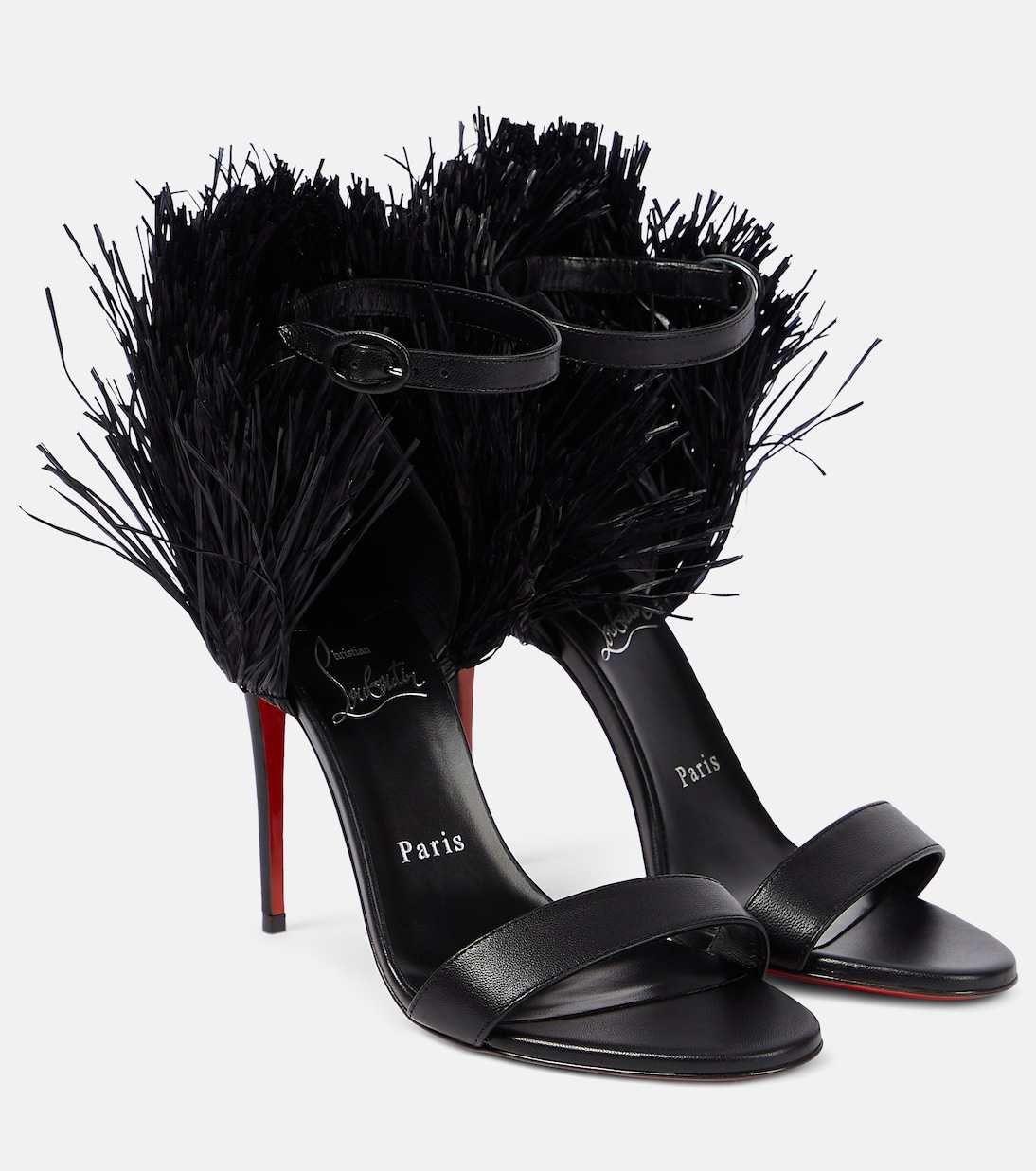 Sandalen Loubigirl Raffia 100 aus Leder | Christian Louboutin