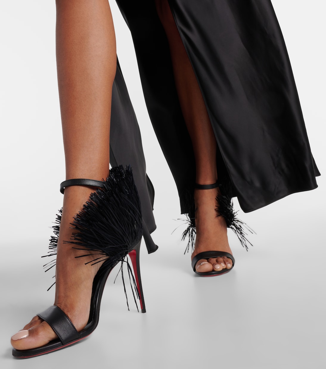 Sandalen Loubigirl Raffia 100 aus Leder | Christian Louboutin