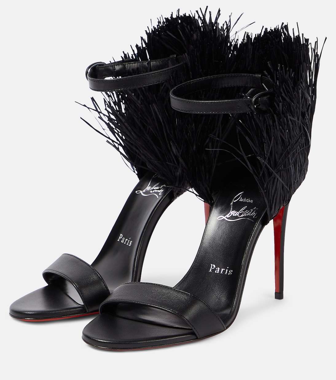 Sandalen Loubigirl Raffia 100 aus Leder | Christian Louboutin