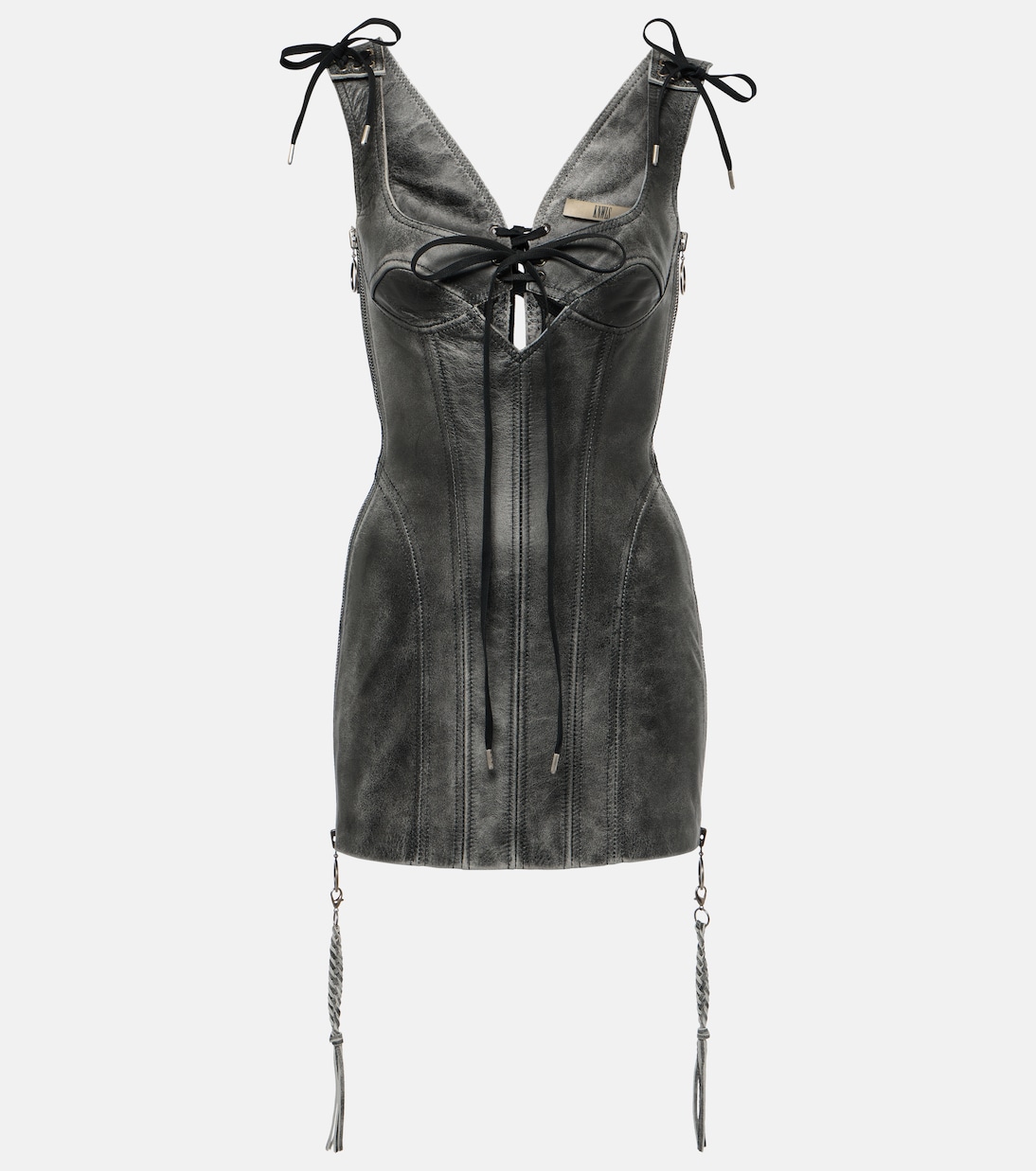 Vestido corto Nihil de piel | KNWLS