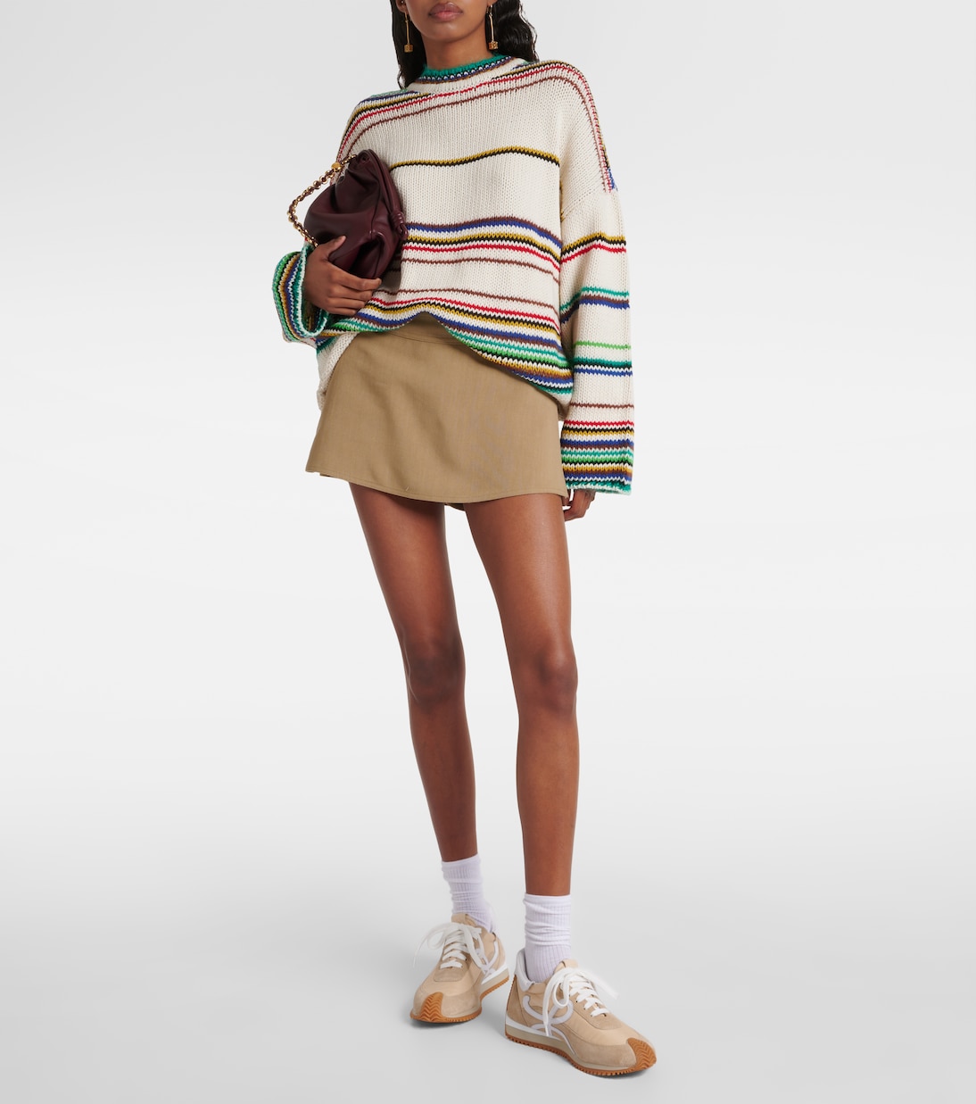 Paula's Ibiza Flow Runner suede-trimmed sneakers | Loewe