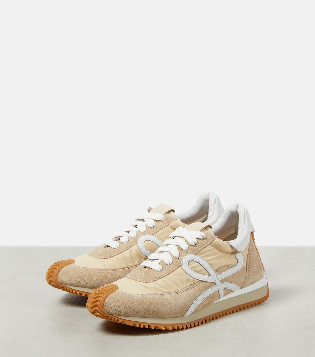 Paula's Ibiza Flow Runner suede-trimmed sneakers | Loewe