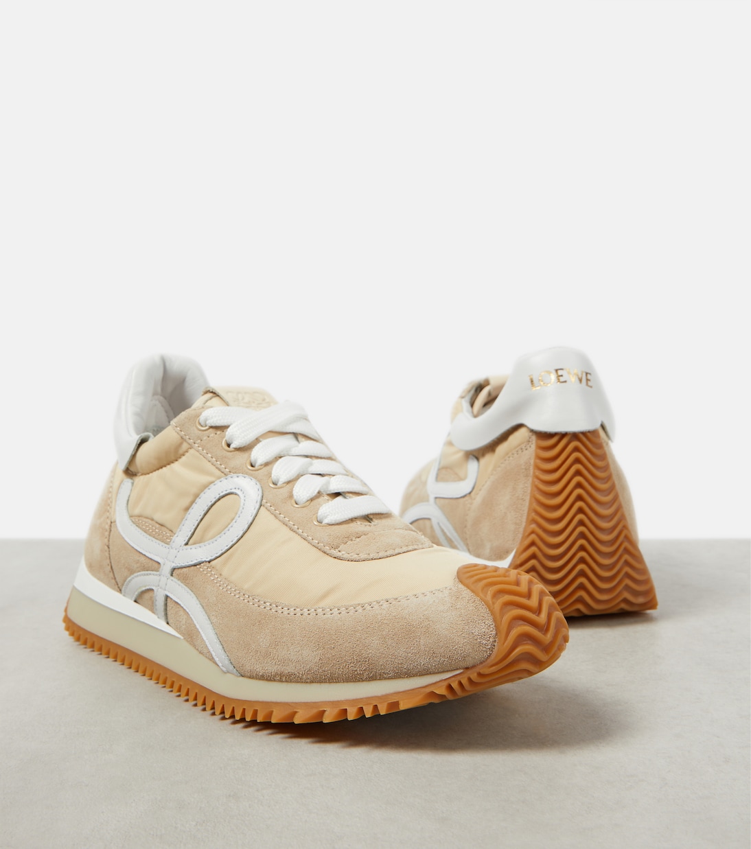 Paula's Ibiza Flow Runner suede-trimmed sneakers | Loewe