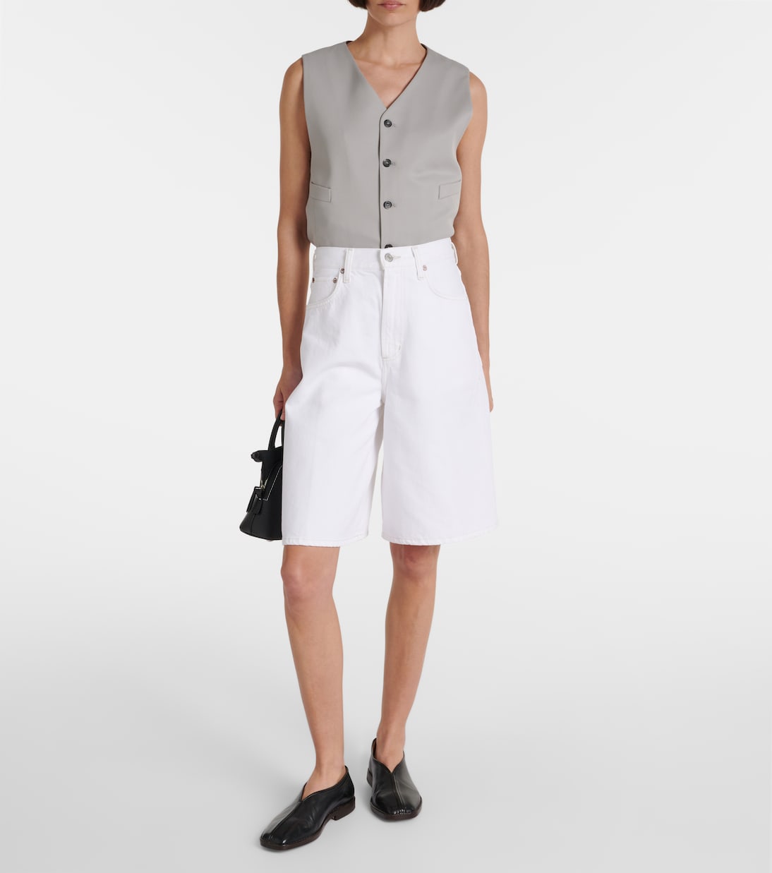 Nolan high-rise Bermuda shorts | Agolde