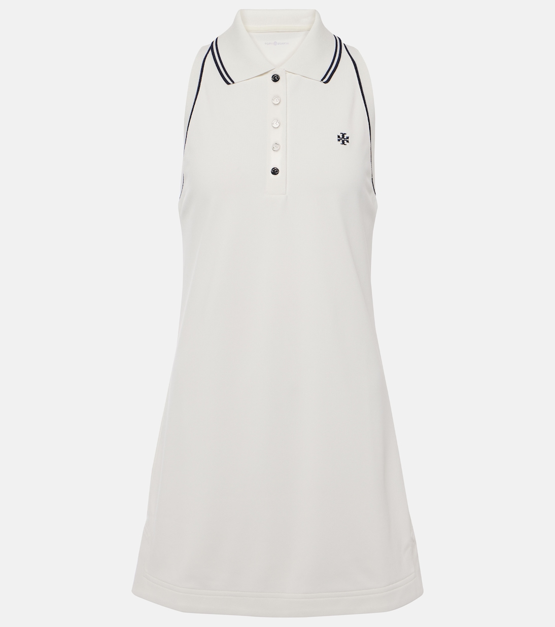 Vestido corto de piqué de algodón | Tory Sport