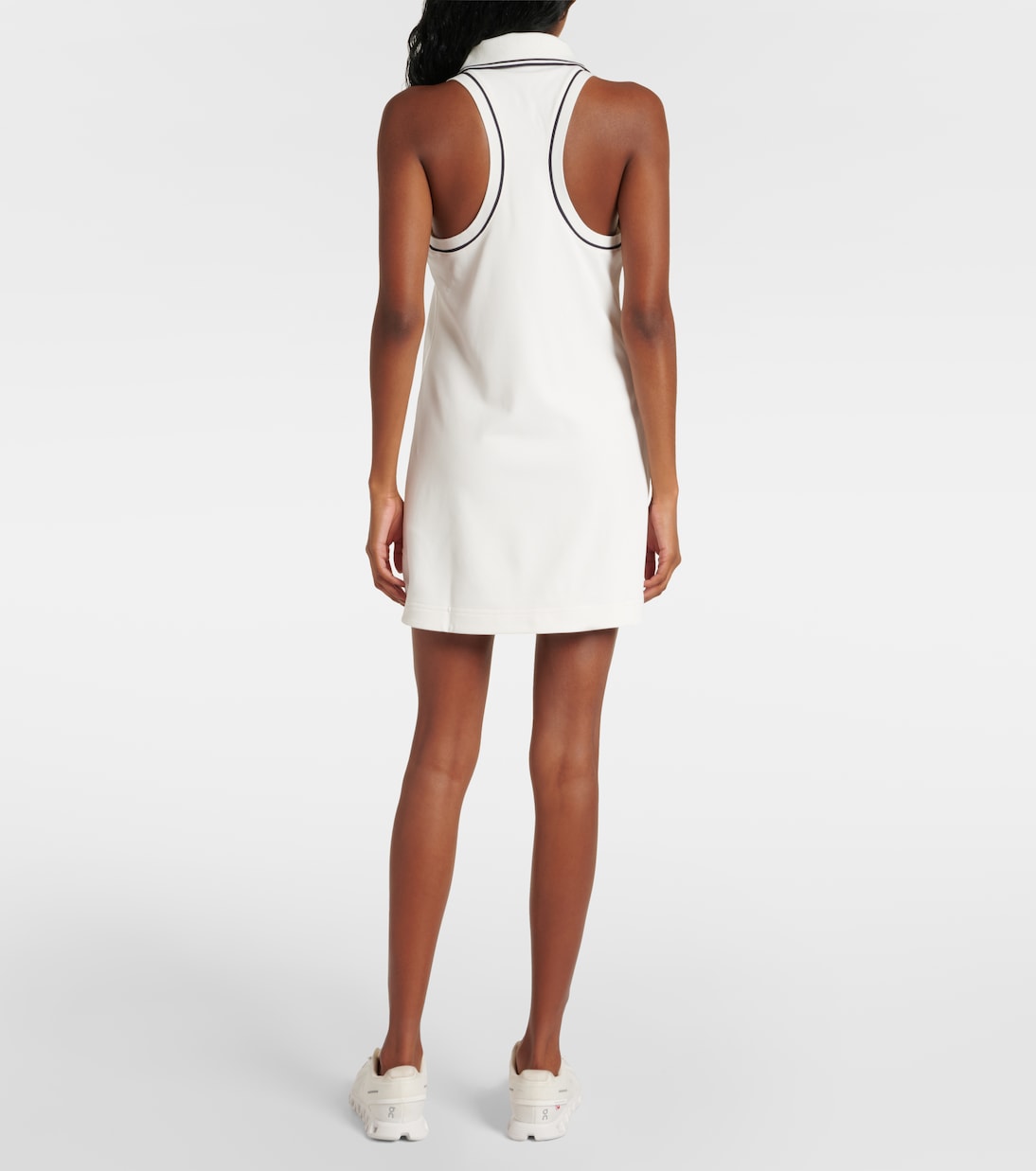 Vestido corto de piqué de algodón | Tory Sport