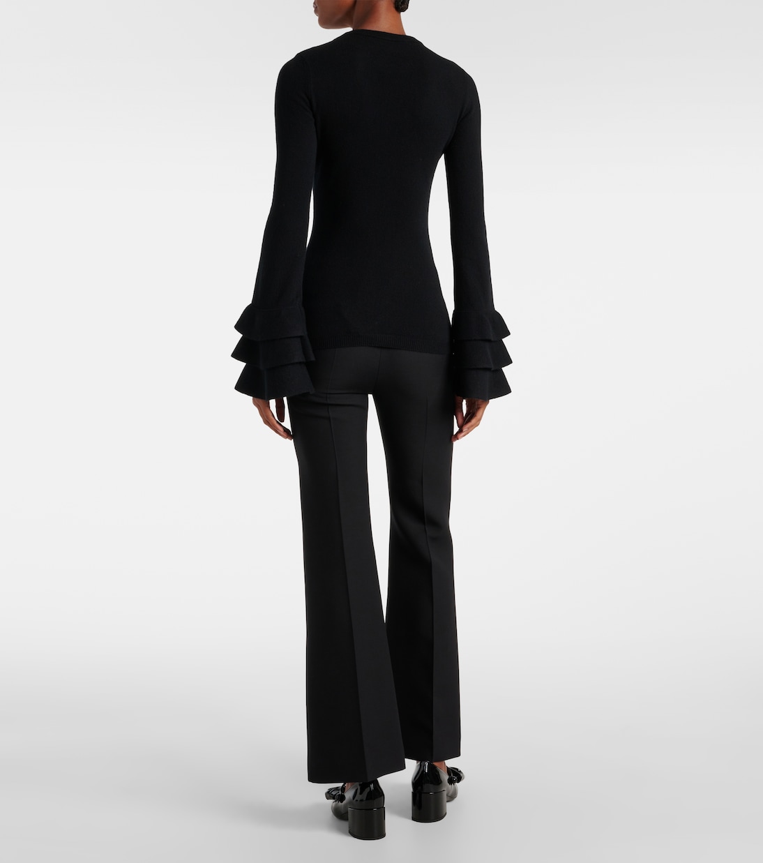 Pullover in lana con volant | Valentino