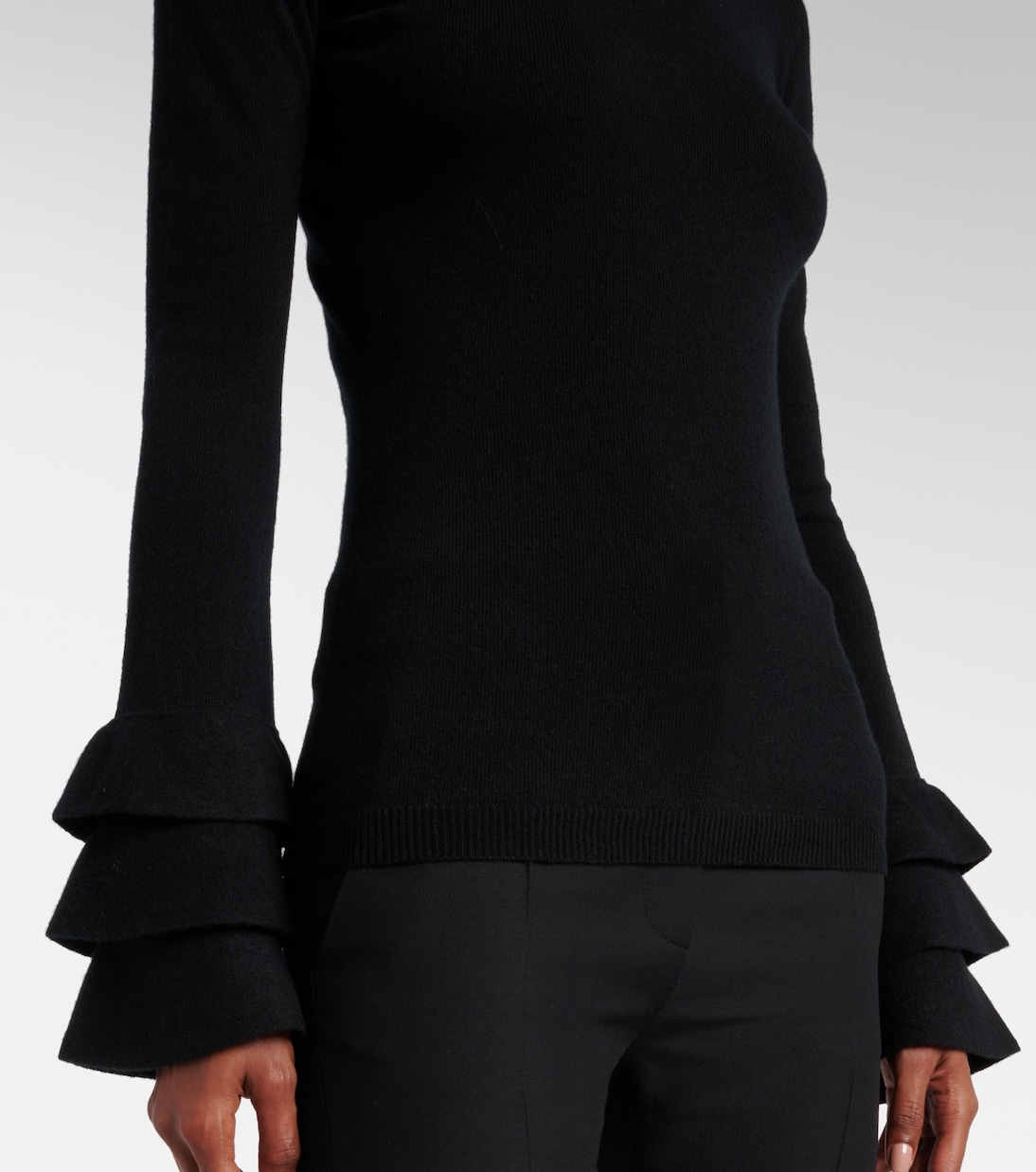 Pullover in lana con volant | Valentino