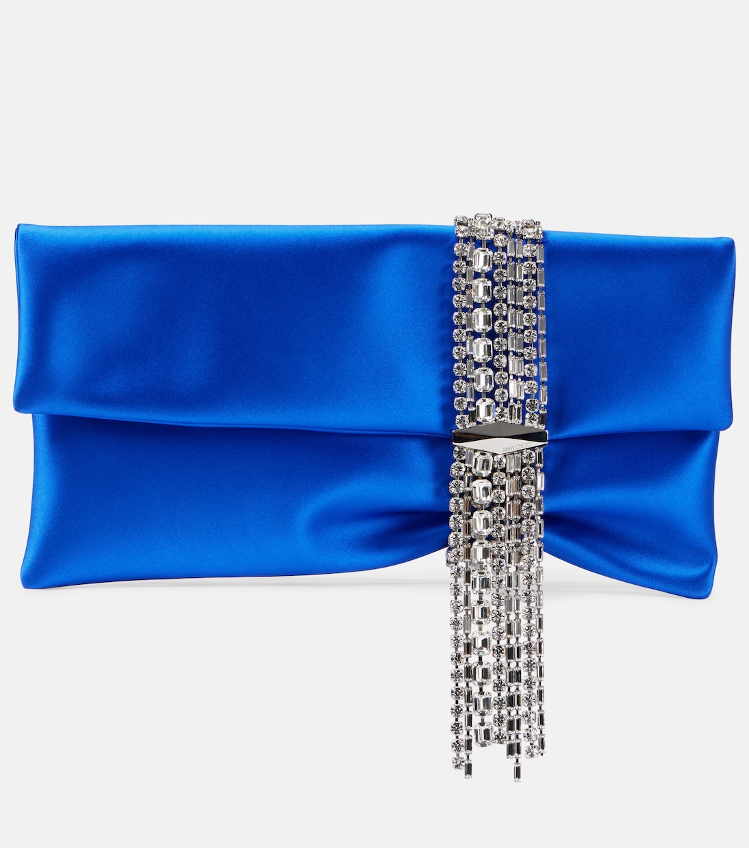 Clutch Zandra in raso con cristalli | Jimmy Choo