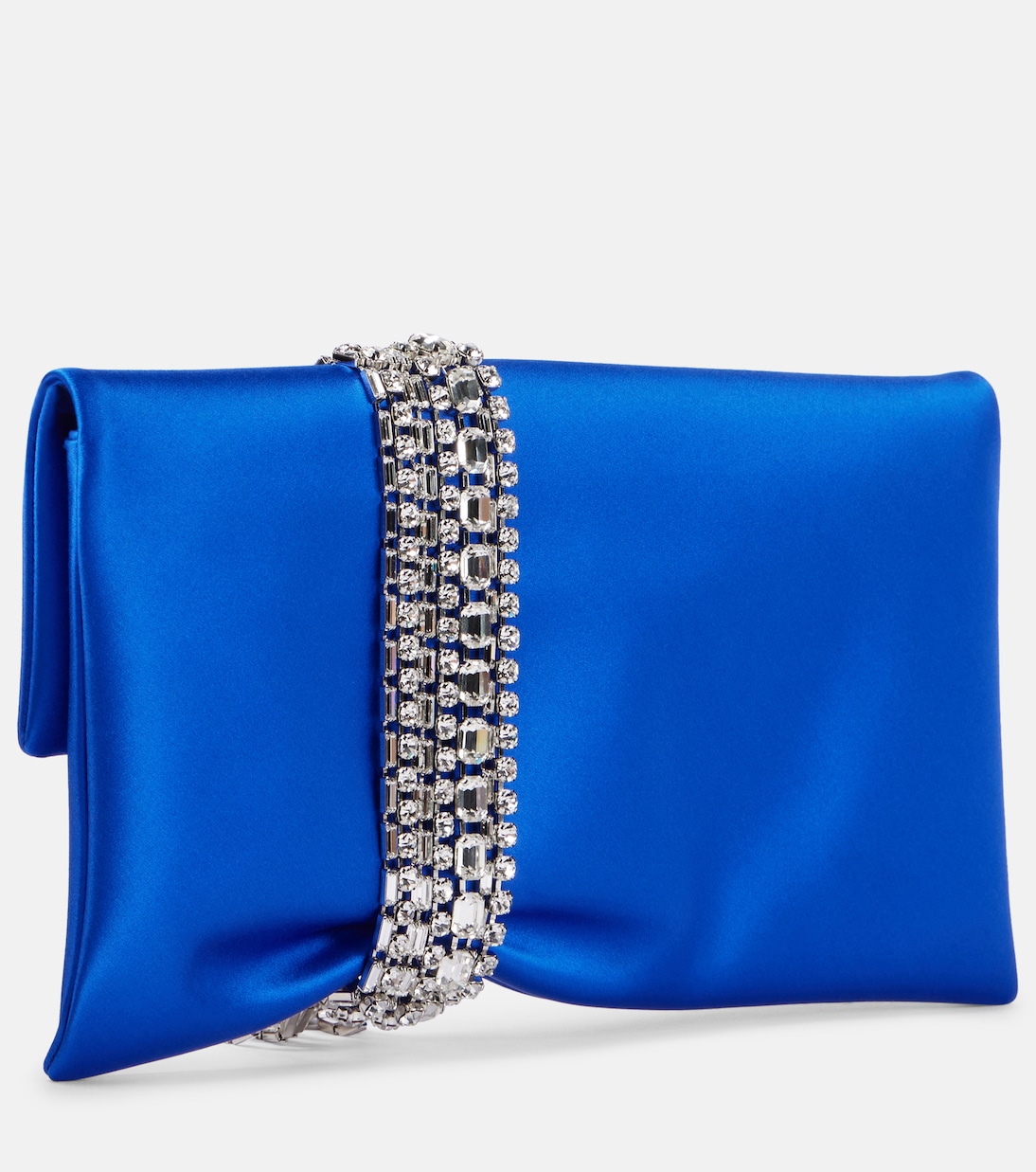Clutch Zandra in raso con cristalli | Jimmy Choo