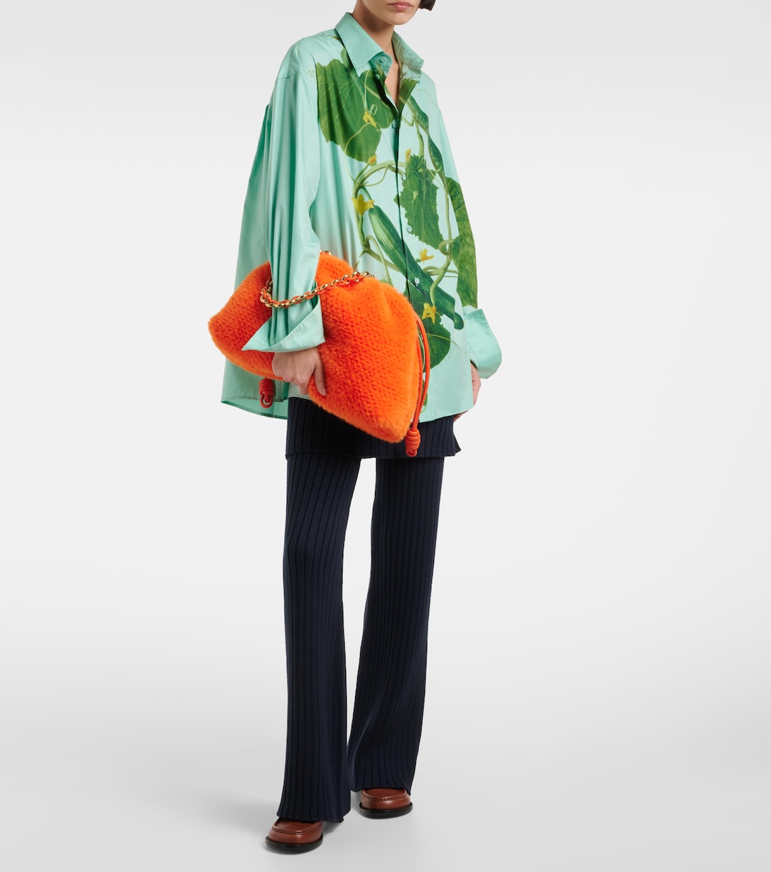 Flamenco Large faux fur clutch | Loewe