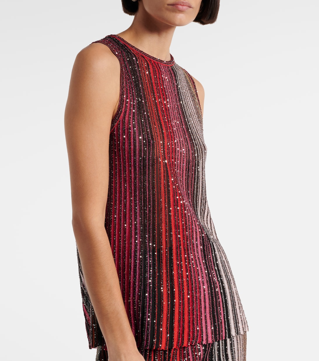 Top aus Stick mit Pailletten | Missoni
