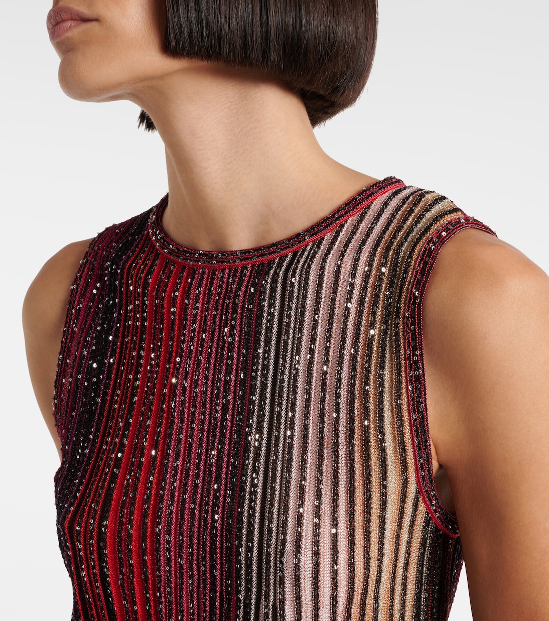 Top aus Stick mit Pailletten | Missoni