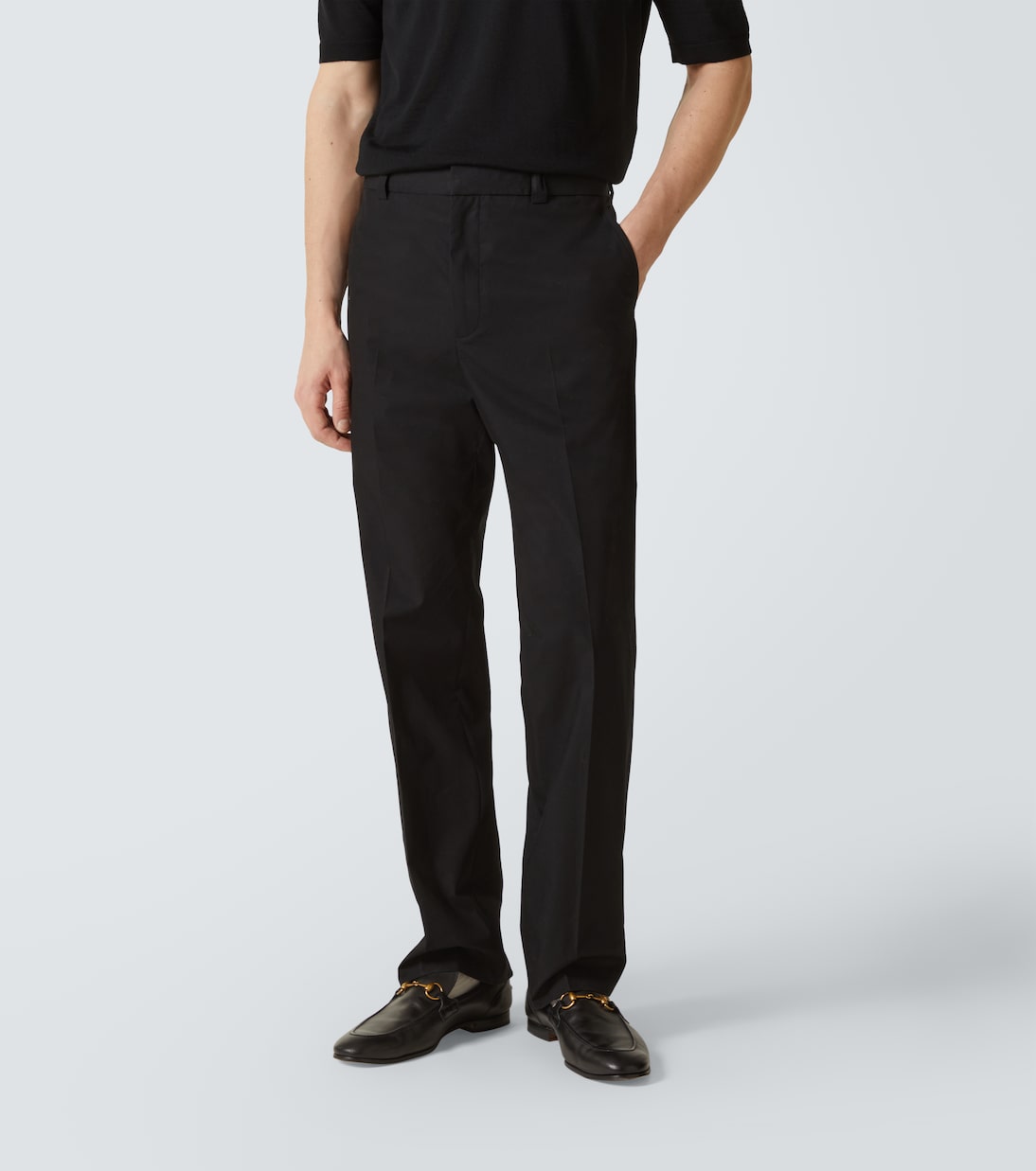 Pantaloni regular in popeline di cotone | Gucci
