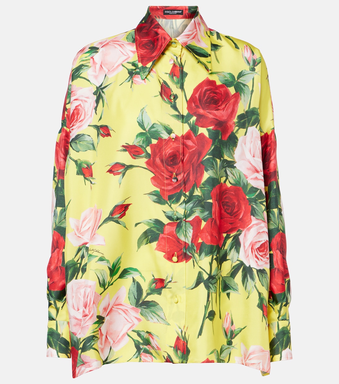 Chemise en soie à fleurs | Dolce&Gabbana