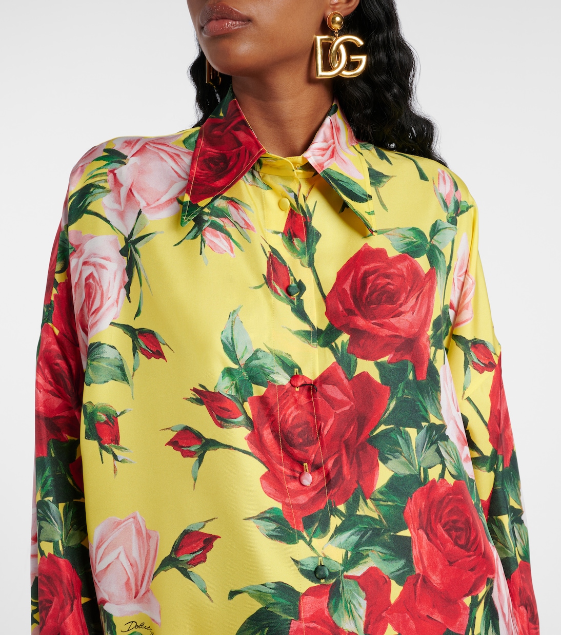 Chemise en soie à fleurs | Dolce&Gabbana