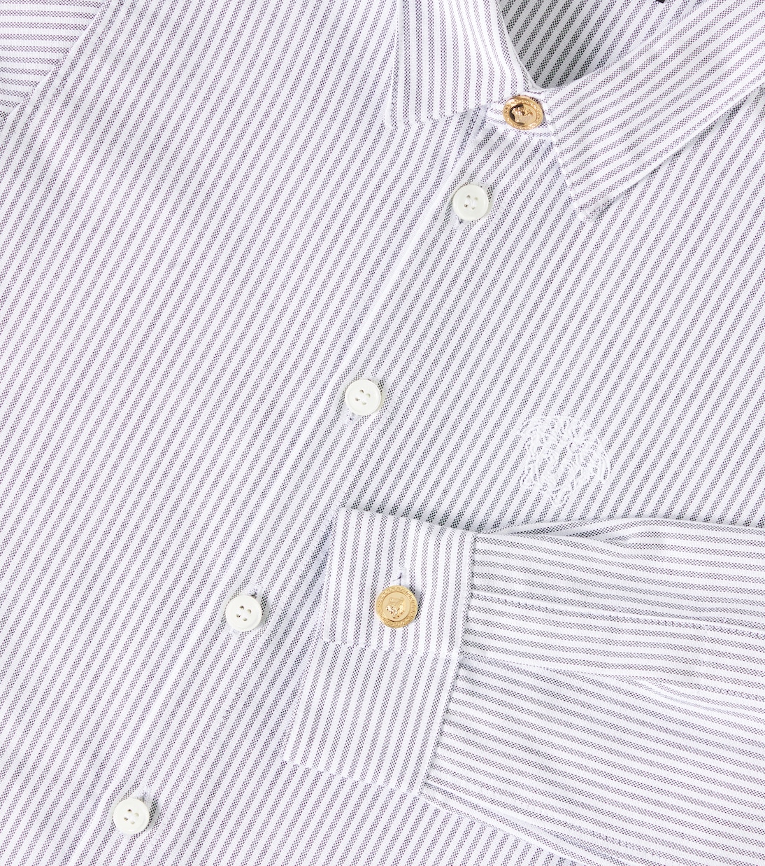 Camisa Medusa de algodón a rayas | Versace Kids