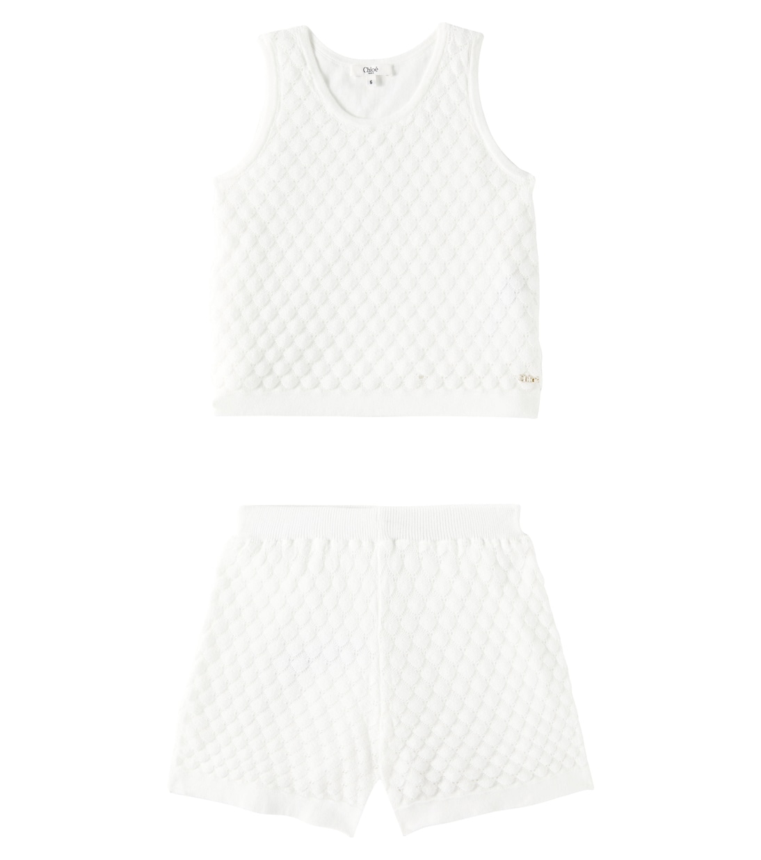 Cotton top and shorts set | Chloé Kids