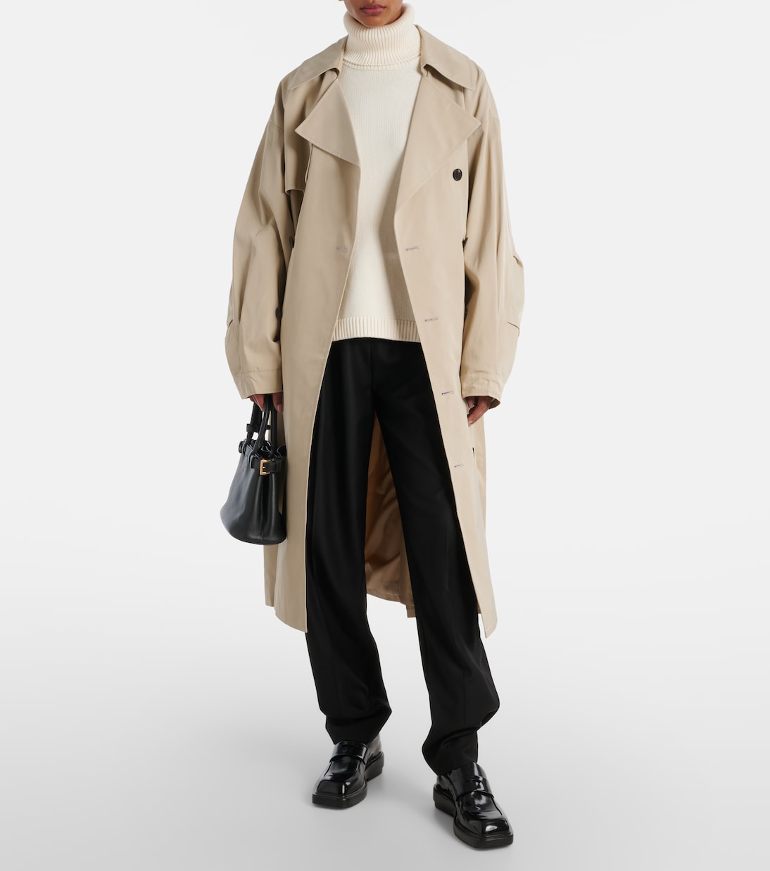 Rhea wool and cotton turtleneck sweater | The Frankie Shop