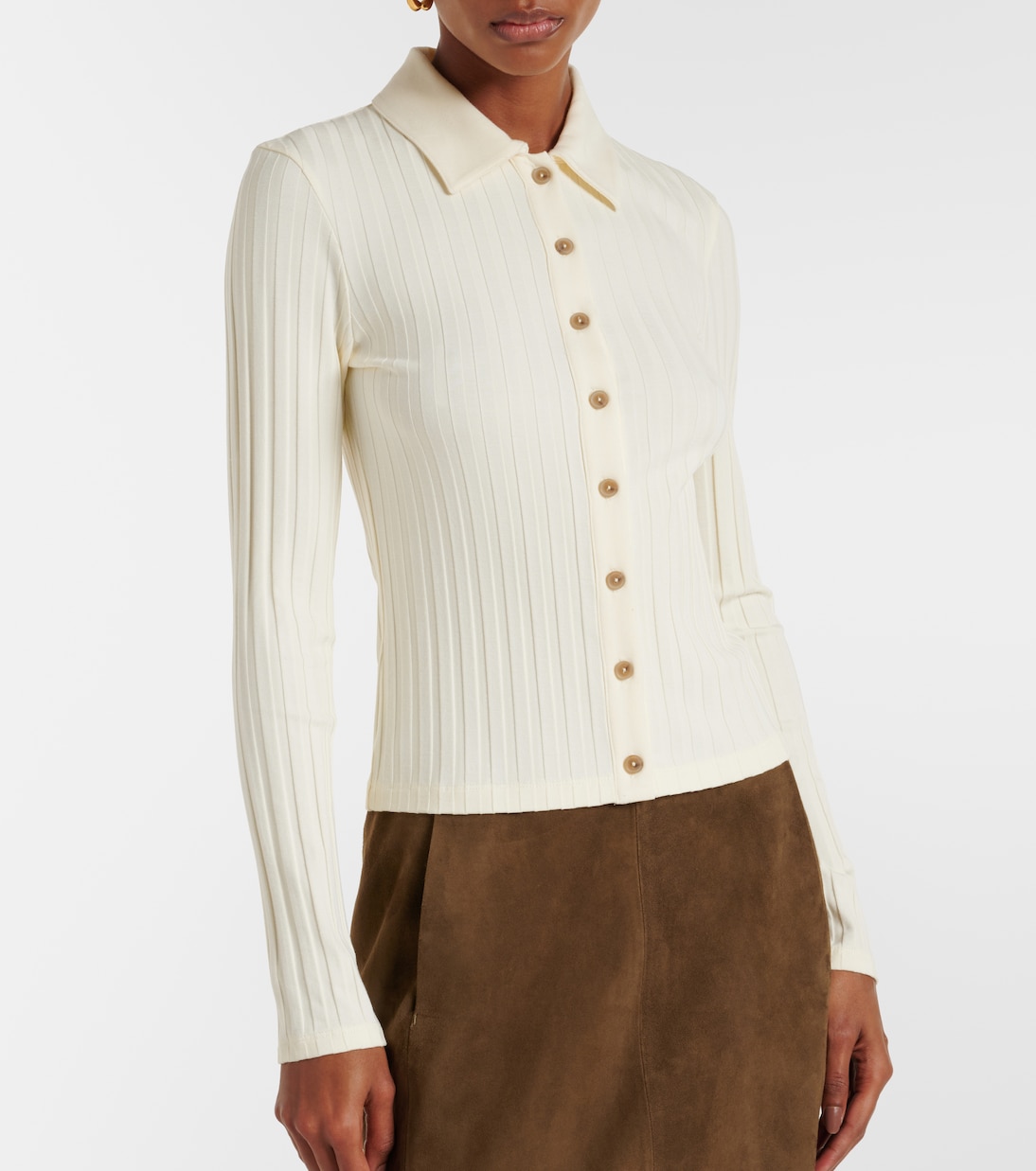 Cardigan in maglia a coste | Vince
