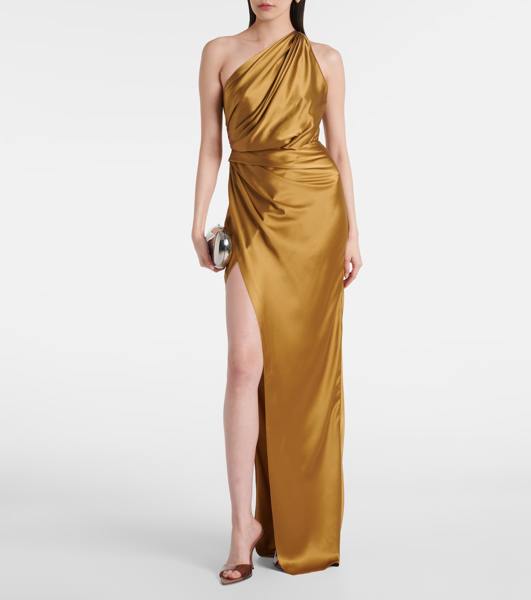 Draped silk satin gown | The Sei