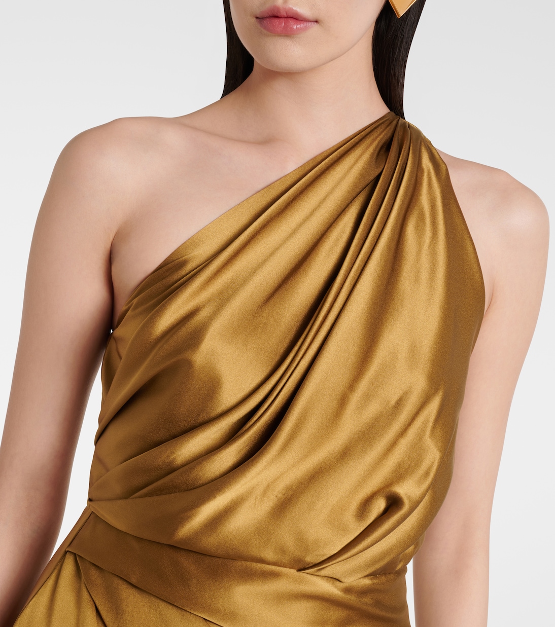 Draped silk satin gown | The Sei